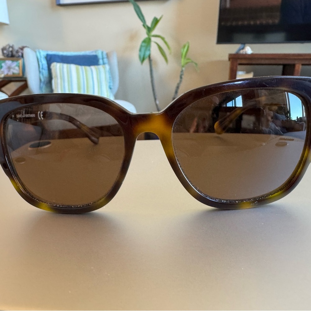 Diane Von Furstenberg Brown Sunglasses